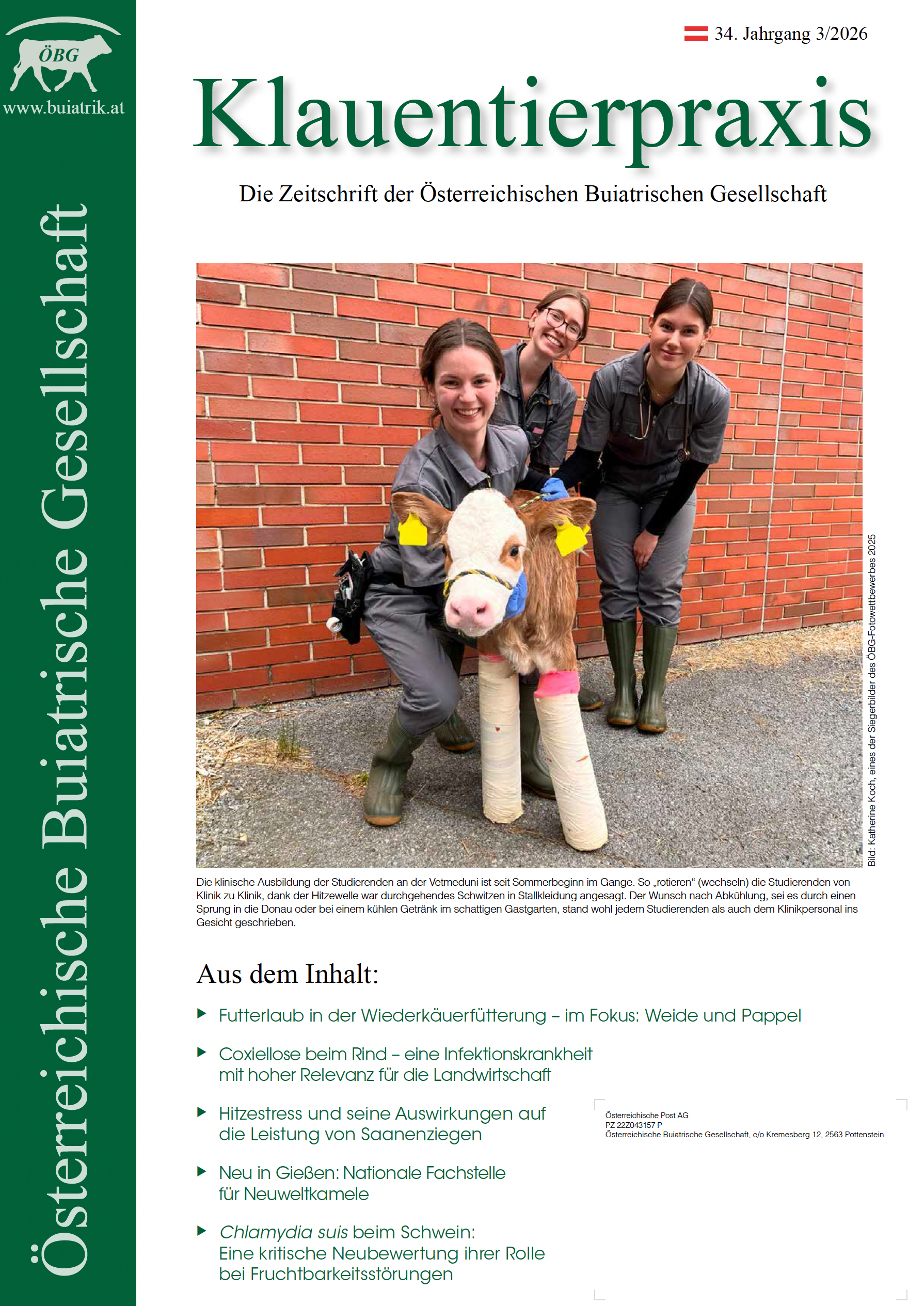 Cover der Klauentierpraxis 3/2026