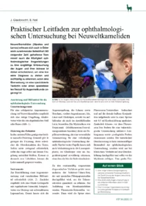 Praktischer Leitfaden zur ophthalmologischen Untersuchung bei Neuweltkameliden