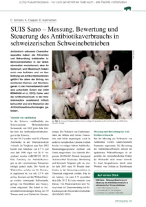 SUIS Sano – Messung, Bewertung und Steuerung des Antibiotikaverbrauchs in schweizerischen Schweinebetrieben
