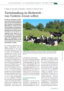 Tierbehandlung im Biobetrieb – was Tierärzte wissen sollten