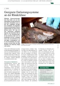 Geeignete Entlastungssysteme an der Rinderklaue