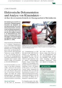 Elektronische Dokumentation und Analyse von Klauendaten – die Basis für eine moderne Kontrolle der Klauengesundheit in Milchkuhherden