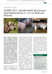 AURES 2012: antimikrobielle Resistenzen beim Indikatorkeim E. coli von Rind und Schwein