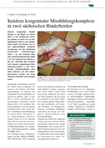 Inzidenz kongenitaler Missbildungskomplexe in zwei sächsischen Rinderherden