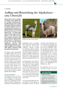 Aufbau und Beurteilung der Alpakafaser – eine Übersicht