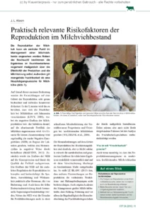 Praktisch relevante Risikofaktoren der Reproduktion im Milchviehbestand