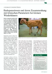 Endoparasitosen und deren Zusammenhang mit klinischen Parametern bei kleinen Wiederkäuern