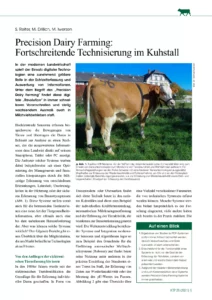 Precision Dairy Farming: Fortschreitende Technisierung im Kuhstall