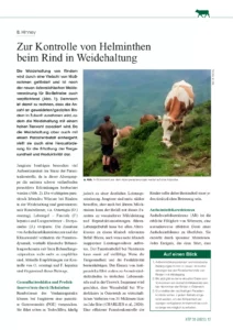 Zur Kontrolle von Helminthen beim Rind in Weidehaltung