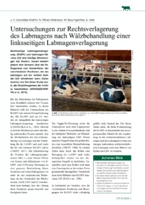 Untersuchungen zur Rechtsverlagerung des Labmagens nach Wälzbehandlung einer linksseitigen Labmagenverlagerung