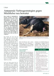 Antepartale Vorbeugestrategien gegen Milchfieber neu bewertet