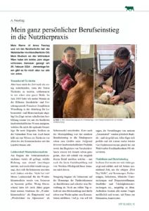 Mein ganz persönlicher Berufseinstieg in die Nutztierpraxis