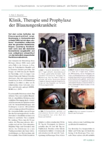 Klinik, Therapie und Prophylaxe der Blauzungenkrankheit