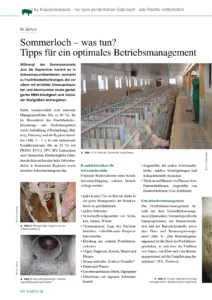 Sommerloch – was tun? Tipps für ein optimales Betriebsmanagement
