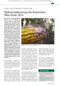 Mykotoxinbelastung der heimischen Mais-Ernte 2014