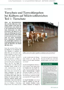 Tierschutz und Tierwohlergehen bei Kälbern auf Milchviehbetrieben Teil 1: Tierschutz