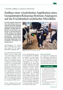 Einfluss einer wiederholten Applikation eines Gonadotropin-Releasing-Hormon-Analogons auf die Fruchtbarkeit azyklischer Milchkühe