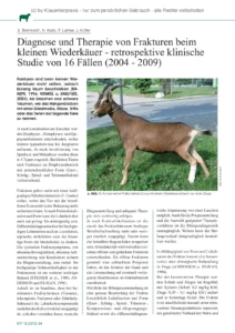 Diagnose und Therapie von Frakturen beim kleinen Wiederkäuer – retrospektive klinische Studie von 16 Fällen (2004 – 2009)