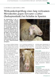Wirksamkeitsprüfung eines lang wirksamen Moxidectins gegen Sarcoptes scabiei (Sarkoptesräude) bei Schafen in Spanien