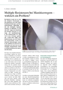Multiple Resistenzen bei Mastitiserregern – wirklich ein Problem?