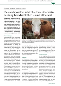 Bestandsproblem schlechte Fruchtbarkeitsleistung bei Milchkühen – ein Fallbericht