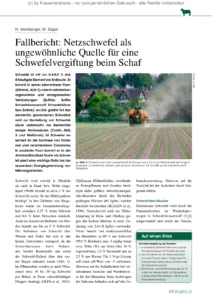 Fallbericht: Netzschwefel als ungewöhnliche Quelle für eine Schwefelvergiftung beim Schaf