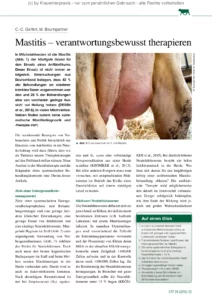 Mastitis – verantwortungsbewusst therapieren