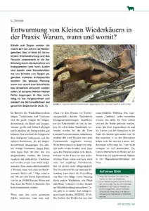 Entwurmung von Kleinen Wiederkäuern in der Praxis: Warum, wann und womit?