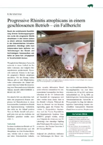 Progressive Rhinitis atrophicans in einem geschlossenen Betrieb