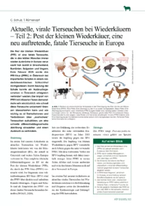 Aktuelle, virale Tierseuchen bei Wiederkäuern – Teil 2: Pest der kleinen Wiederkäuer, eine neu auftretende, fatale Tierseuche in Europa