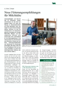 Neue Fütterungsempfehlungen für Milchkühe