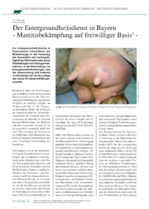 Der Eutergesundheitsdienst in Bayern – Mastitisbekämpfung auf freiwilliger Basis