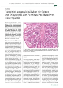 Vergleich unterschiedlicher Verfahren zur Diagnostik der Porzinen Proliferativen Enteropathie