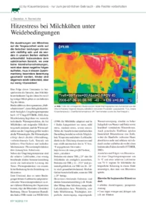 Hitzestress bei Milchkühen unter Weidebedingungen