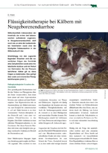 Flüssigkeitstherapie bei Kälbern mit Neugeborenendiarrhoe