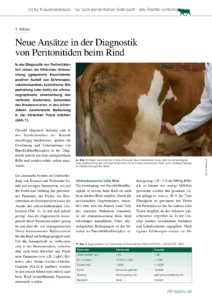Neue Ansätze in der Diagnostik von Peritonitiden beim Rind