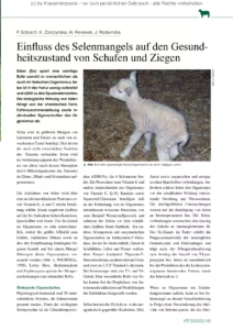 Einfluss des Selenmangels auf den Gesundheitszustand von Schafen und Ziegen