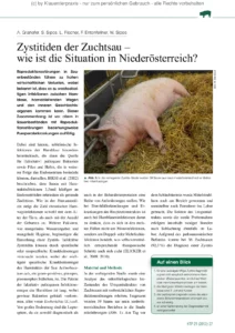 Zystitiden der Zuchtsau – Situation in Niederösterreich