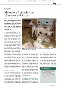 Mutterlose Aufzucht von Lämmern und Kitzen