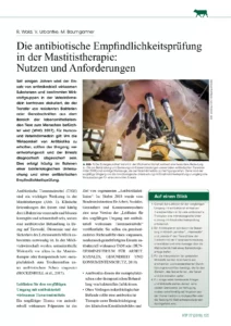 Die antibiotische Empfindlichkeitsprüfung in der Mastitistherapie: Nutzen und Anforderungen