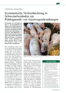 Systematische Tierbeobachtung in Schweinebeständen zur Prädiagnostik von Atemwegserkrankungen