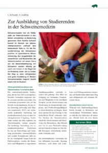 Zur Ausbildung von Studierenden in der Schweinemedizin