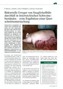 Bakterielle Erreger von Saugferkelfrühdurchfall in österreichischen Schweinebeständen – erste Ergebnisse einer Querschnittsuntersuchung