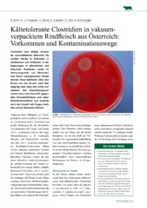 Kältetolerante Clostridien in vakuumverpacktem Rindfleisch aus Österreich: Vorkommen und Kontaminationswege