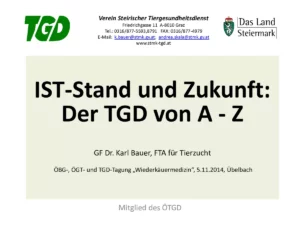 Vortrag: Der TGD von A – Z