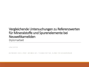 Vortrag: Mineralstoffe und Spurenelemente bei Neuweltkameliden