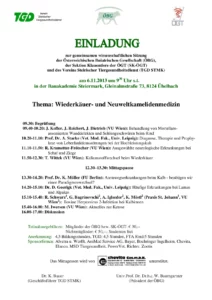 Einladung zur gemeinsamen wissenschaftlichen Sitzung