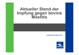 Vortrag: Aktueller Stand der Impfung gegen bovine Mastitis