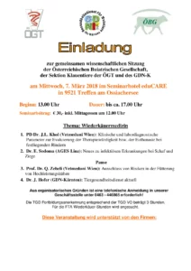 Einladung zur gemeinsamen wissenschaftlichen Sitzung