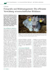 Fotografie und Bildmanagement: Die effiziente Verwaltung wissenschaftlicher Bilddaten